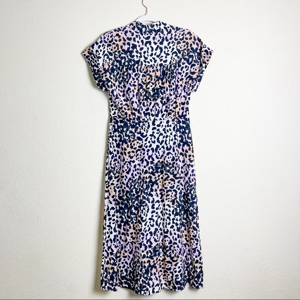 Veronica Beard Amani Dress Lilac Multi Leopard Animal Pastel Size 6 - Picture 11 of 12